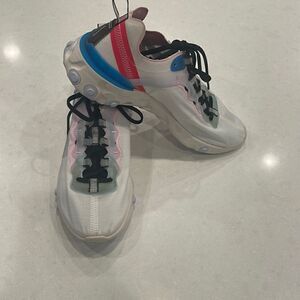 Nike react element 55 blue hero running shoes, excellent size 7 1/2 women’s.